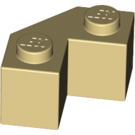 Lego kostka (kostička) 2x2 zuby, béžová (6148265)